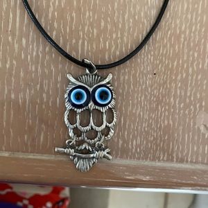 Evil Eye Owl Necklace